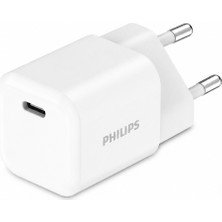 Philips DLP4333CW 30W GaN PD USB-C Hızlı Şarj Adaptörü Beyaz