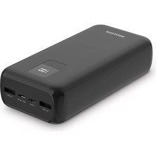 Philips DLP1930CB/00 30.000 Mah, 2x Usb-A, 1x Micro Usb, 1x Usb-C Hızlı Şarj Powerbank, Siyah