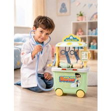 JRK Doktor Seti Oyuncak - Tekerlekli Medikal Arabası Kendin Yap Montajlı