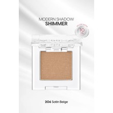 MISSHA Uzun Süre Kalıcı Kolay Uygulanan Işıltılı Tekli Far Modern Shadow Shimmer (206 Satin Beige)