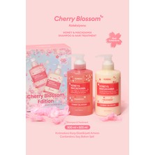 Canlandırıcı Saç Bakım Seti KUNDAL Honey & Macadamia Nature Shampoo+Treatment-Cherry Blossom Edition