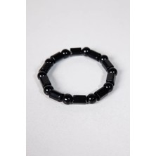 Tudors Doğal Taş Unisex Siyah Bileklik
