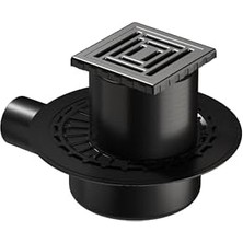 Palmira Demir V-Flow Kare 5607314 Yalıtımlı Duş Kanalı, Yandan Çıkışlı, 10X10 Cm, Dk 800 Kapak, Mat Krom