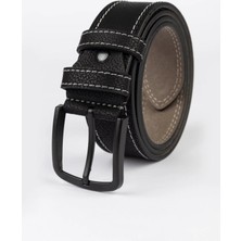 Tudors Erkek 4 cm Spor Siyah Kemer