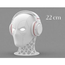 Sepetzone Deadpool Maske Tasarımlı Premium Kulaklık Standı - 22CM | 3D Tasarım Oyuncu Aksesuarı
