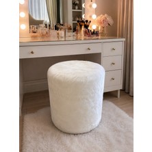 Wooly Life Puf Çok Amaçlı Oturma Pufu Gerçek Peluş Pufudik Kumaş