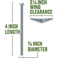 Palmira Demir 25-Pk., 3/8 x 4-In. Round Head Toggle Bolt -370096