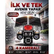 Nif Bilişim Avenir AV-S446 4 Kameralı 3 Ptz'li  Güneş Enerjili Aov E-Sim 4g Solar Akıllı Kamera 3 Kamerası Haraketli
