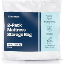 Palmira Demir Linenspa Yatak Saklama Çantası, King Size, Şeffaf Plastik, Taşıma ve Depolama Için, 2'li Paket