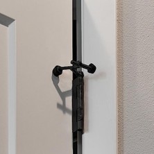 Palmira Demir Menteşe Pimi Kapı Durdurucu Duvar Koruyucu, Kauçuk Uçlu Design House Mat Siyah Ayarlanabilir Kapı Durdurucuları, 10'lu Paket, 189068