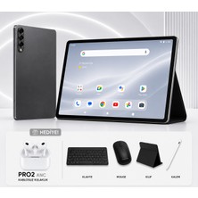 Tarçın 10.1" Android 13 Tablet|kulaklık Hediyeli | 4gb Ram 32GB Hafıza | 8000 Mah | Çift Sım 4g Lte | IPS Hd Ekran | Bluetooth Klavyeli Kılıflı Tablet + Pro2 Anc Kulaklık Hediyeli