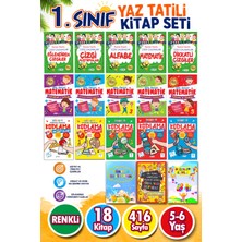 Harika Kitap 6 Yaş 1. Sınıfa Hazırlık Seti - Ciltsiz 400 Sayfa Çizgi Çalışmaları ve Matematik Kodlama Seti