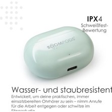 Palmira Demir Echobuds Gerçek Kablosuz Kulaklık - Dahili Mikrofonlu Bluetooth Kulak Tomurcukları, 19 Saat Çalma Süresi, Geri Dönüştürülmüş Plastikten Kulak Içi Kulaklıklar, Müzik ve Çağrılar Için Ipx4 Suya
