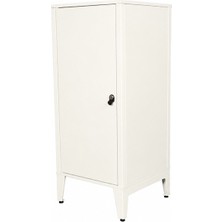 Alfafonet Ziglat Serisi Kilitli Metal Home Office Dolabı Metal Kapaklı Mat Beyaz 450X1050X450 mm