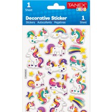 Tanex Puffy Unicorn 2 Sticker Tekli