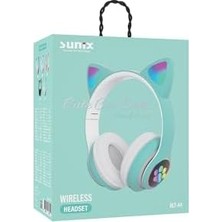 Palmira Demir 5.0 Kedi Kulak Üstü Bluetooth Kulaklık Yeşil Blt-44