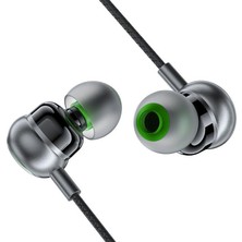 Palmira Demir Acefast 3.5mm Kablolu Hd Mikrofonlu Kulaklık Uzaktan Kumandalı Aux Girişli Kulaklık 1.2 Metre - Siyah - L4