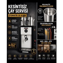 23 Lt Sanayi Tipi Elektrikli Çay Kazanı Iki Demlikli (Iş Yeri ve Kafe Için Çay Makinası) Semaveri