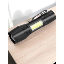 Semel El Feneri LED USB Şarjlı Zoom Mini LED Işık Acil Durum Feneri