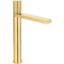 FK-9122 Parlak Altın Yüksek Lavabo Bataryası