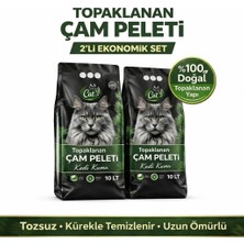 Happy Cat Litter Topaklanan Çam Peleti Kedi Kumu 20 L (2x10 L) – Çok Satan 2’li set – Uzun Süreli Kullanım