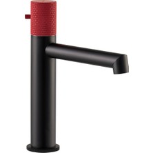Fontana FM-2218 Siyah & Kırmızı Lavabo Bataryası