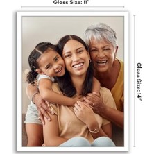 Palmira Demir 11X14 Beyaz Resim Çerçevesi - Kırılmaya Dayanıklı Camlı Ince Kenarlıklı Fotoğraf Çerçevesi - Yatay Veya Dikey Görüntü Formatı Için Asma Donanımlı Duvar Resim Çerçevesi