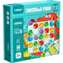 Mideer Dinozor Parkı Sudoku Serisi Eğitici Oyun 5+ Yaş İçin Renkli Manyetik Parçalar
