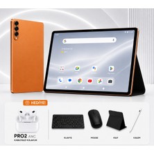 Tarçın 10.1" Android 13 Tablet|kulaklık Hediyeli | 4gb Ram 32GB Hafıza | 8000 Mah | Çift Sım 4g Lte | IPS Hd Ekran | Bluetooth Klavyeli Kılıflı Tablet + Pro2 Anc Kulaklık Hediyeli