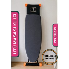 Asev Home KEÇELİ Ütü Masası Kılıfı İPLİ MASAYA GÖRE AYARLANABİLİR 55X140CM  İpli Stoperli SIKIŞTIRMA PREMİUM DARK2