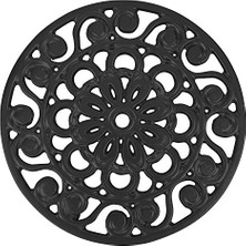 Palmira Demir Trademark Innovations Dekoratif Dökme Demir Metal Trivet (Siyah)