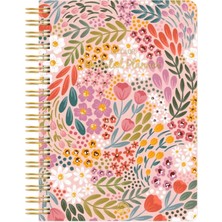 Palmira Demir Süresiz Planlayıcı Spiralli Ajanda Defter Botanical 17X24 cm