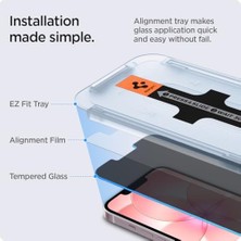 Palmira Demir Apple iPhone 17E / 16E / 14 / 13 Pro / 13 ile Uyumlu Hayalet Cam Ekran Koruyucu Kolay Kurulum Glas.tr Ez Fit Privacy Hd (2 Adet) - AGL03388
