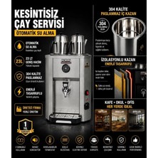 Koray Soğutma 23 Lt Sanayi Tipi Elektrikli Çay Kazanı Iki Demlikli (Iş Yeri ve Kafe Için Çay Makinası) Semaveri