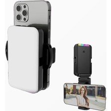 Palmira Demir Taşınabilir Rgb LED Dolgu Işığı 6 Renk Modlu 3000-6500K Ayarlanabilir Işık Telefon Tablet Notebook Tripod Uyumlu Şarjlı Video Selfie Canlı Yayın Işığı | F615