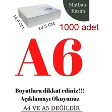 MKS 1000 Adet A6 Kağıt Fotokopi Kağıdı Kargo Etiketi E-Ticaret Barkod Kağıdı (A4'ün Çeyreğidir)