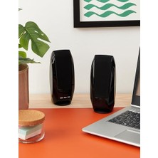 Palmira Demir S150 USB Hoparlör, 2.0, Ince ve Hafif Tasarım, Kompakt ve Taşınabilir, Kolay Ses Kontrolleri, LED Işıklı Gösterge, Sessize Alma Düğmesi, 2 W, Siyah