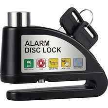 Palmira Demir PC1505 Alarm Disk Kilidi Seti, Fren Kilidi, Hırsızlığa Karşı Su Geçirmez 110 Db 7 mm Pin 1,5 M Hatırlatma Kablosu Motosikletler Için Scooter Taşıma Çantası