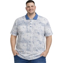 Battal Moda Erkek Büyük Beden Buz Mavi Polo Yaka Marina Kısa Kollu Tişört 3xl-4xl-5xl-6xl