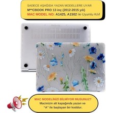 Palmira Demir MacBook Pro Retina 13 Inç Kılıf A1425 A1502 Uyumlu Tropikal Yaprak ve Çiçek Desenli Sert Kapak Hard Case Ince Hafif Laptop Koruyucu R-622