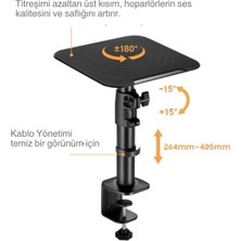 Palmira Demir Ayarlanabilir Masaüstü Hoparlör Standı | 2 Adet Set | 15KG Taşıma Kapasiteli