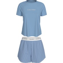 Calvin Klein Kadın / Kız Mavi Calvin Klein S/s Tee Short Set Mavi Kadın Eşofman Takımı