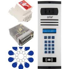 5 Daire Nts 2001-B 4,3'' Görüntülü Diafon BEYAZ-8004 Tuş Takımlı Şifreli+Geçişli Zil Panelli Set