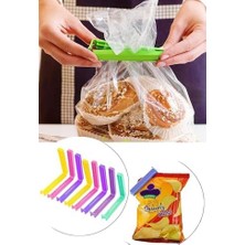 Palmira Demir 12'li Çok Renkli Pratik Poşet Klipsi, Paket, Ambalaj, Torba, Çanta Kapatıcı Plastik Kilidi, Mandalı (12'li Karışık)