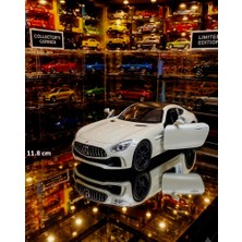 Oyuncak Sahili Mercedes Amg Gt Diecast Koleksiyon Model Çekbırak Orjnal Metal Araba Kapılar Açılır 11.8 cm Metalic Beyaz