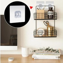 Btm Home 4 Adet Süper Güçlü Yapışkanlı Raf ve Çerçeve Askısı – 7x7 cm