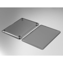 Palmira Demir MacBook Air M1 13 Inç Kılıf A2337 Uyumlu Sert Kapak | A2179 A1932 Hard Case Koruyucu Şeffaf Kapak – Parmak Izi Tutmaz Gri