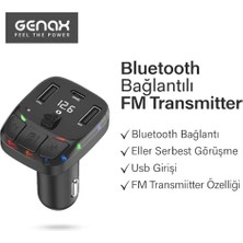 Palmira Demir Bluetooth Araç Kiti – Fm Transmitter & 30W Hızlı Şarj