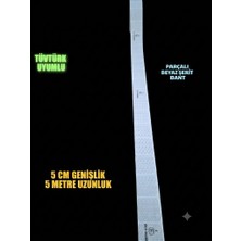 Opersan Tüvtürk Muayene Uyumlu 5 Metre x 5 cm Kendinden Yapışkanlı Parçalı Kesikli Beyaz Renk Reflektif Şerit Bant