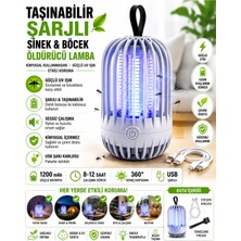 Dekoratif Taşınabilir Şarjlı Uv LED Işıklı Sinek Öldürücü Sinek Kovucu Işık